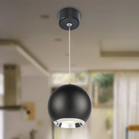 Подвесной светильник ЭРА PL32 BK/CH (220V, на проводе)