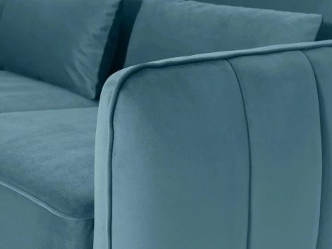 Диван Amsterdam двухместный ОГОГО (арт.342690), (Ткань/Голубой)