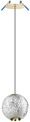 Подвесной светильник Odeon Light Crystal 5008/5LA золотой/металл/акрил LED 5W 4000K 390лм (220V, на проводе, шар)