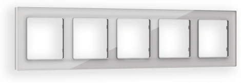 Рамка Ambrella Volt ALFA Platos (Серебро Стекло органическое) 5-ая AF330405