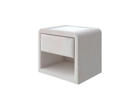 Тумба Cube (Ткань: Велюр Teddy Жемчужный) PROxSON 52x41 2031692