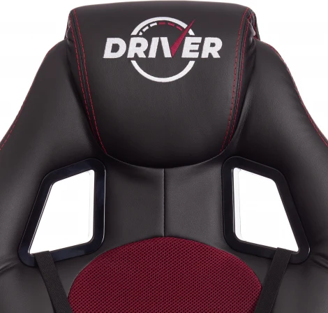 Кресло DRIVER (22) (Искусственная кожа,Ткань /Черный,Бордовый)