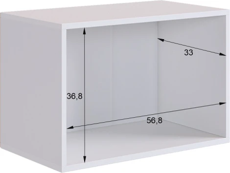 Антресоль двухдверная L600 Баско Mebelson (ЛДСП/Светлое дерево) арт.173624,2552