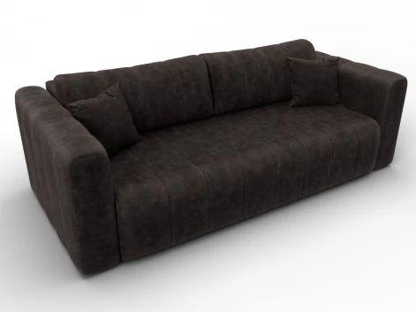 Диван прямой Лига-062 НПБ (ДСП,Фанера,ХДФ/Пластик/Велюр/Коричневый) Лига Диванов 130270