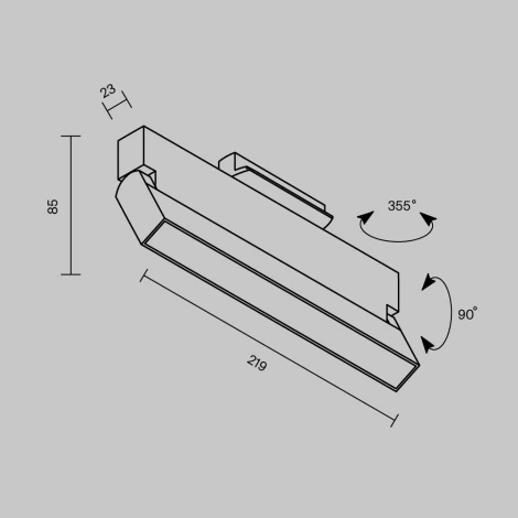 Трековый светильник однофазный 12W 220V Maytoni Basis Rot TR223-1-12WCCT-W-W (LED)