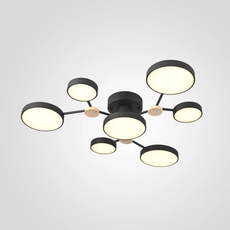 Потолочная люстра на штанге Gamma D88 Black Imperiumloft Gamma01 (223768-23) (LED, 220V, пульт управления, круглые)