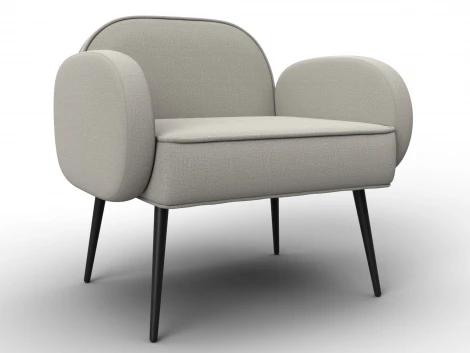 Кресло Лига-086 (Фанера/Металл/Рогожка/Бежевый) Лига Диванов 132427