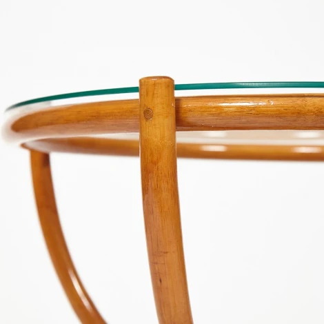 Столик журнальный со стеклом "BENOA" 5005 Pecan (орех)