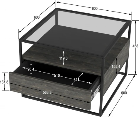 Стол журнальный Калифорния Эйден Интра