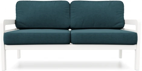 Диван Arsko прямой Бергер Б белая эмаль велюр голубой