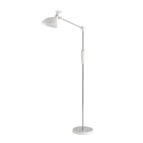 Торшер светодиодный с выключателем Lumion Horsa 8330/15FL белый, металл/пластик LED 15W 3000/4000/6000K 220V ССТ/диммер (регулировка яркости)