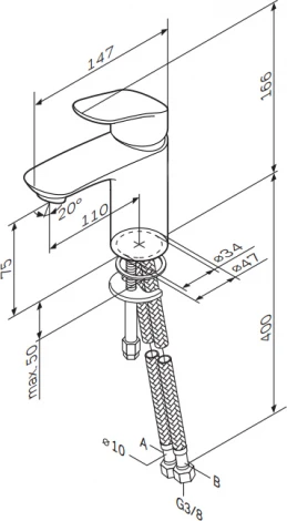 Смеситель Am.Pm Like F8093016 для раковины