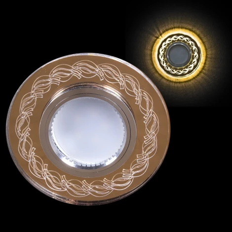 Встраиваемый точечный светильник Reluce 00923-9.0-001CN MR16+LED3W FGD (220V, круглые)