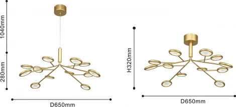 Подвесная/потолочная люстра F-Promo Mugs 4253-12P (LED, 220V, на проводе)