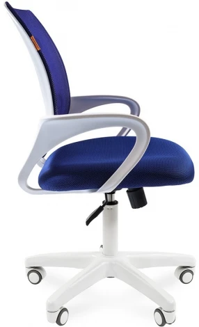 Компьютерное кресло CHAIRMAN 696 white (Пластик,Ткань,Сетка/Синий)