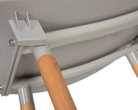 Стул обеденный DOBRIN ALIEN (ножки светлый бук, цвет светло-серый (GR-01))