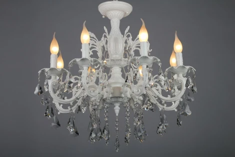 Подвесная люстра Omnilux Catanzaro OML-30807-08 (220V, на цепи, подсвечник, свеча)