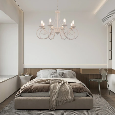 Подвесная люстра Arte Milano AM349159 349159/8 WT (220V, на цепи, подсвечник, свеча)