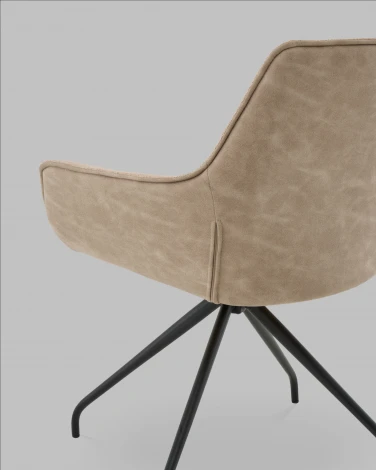 Кресло вращающееся Кимберли рогожка/замша бежевый Stool Group арт.УТ000041751