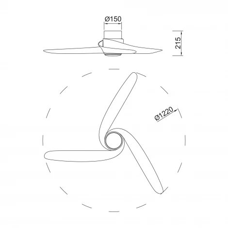 Потолочная светодиодная люстра с вентилятором и пультом Mantra Groenland 9067