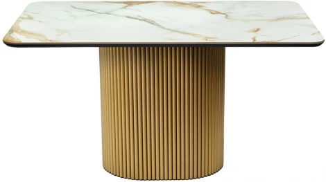 Стол Festa 140x85x77см, керамогранит Calacatte gold мрамор Bradexhome арт.RF 0805