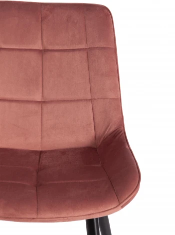 Стул ABRUZZO (mod. 8060) металл/вельвет, 52 х 63 85 см, коралловый (HLR 44)/черный Tetchair 19236