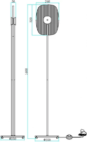 Торшер Eclipse MOD152FL-L1BK Maytoni (LED, 220V, выключатель)