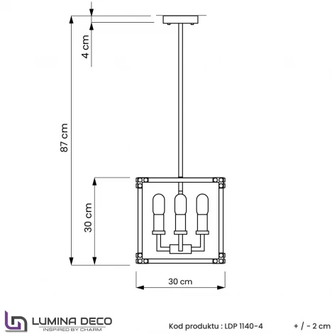 Подвесная люстра Lumina Deco LDP 1140-4 BK+MD (220V)
