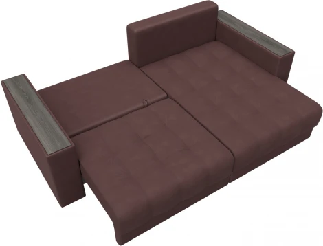 Диван угловой с декором Лига-049 НПБ Лига Диванов (Замша) арт.128477