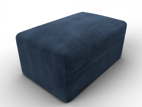 Модуль пуф Лига-060 НПБ (ЛДСП,Брус,Фанера,Велюр/Синий) Лига Диванов 129571