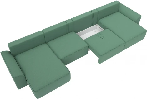 Диван п-образный Лига-048 НПБ лонг Лига Диванов (Рогожка) арт.128343