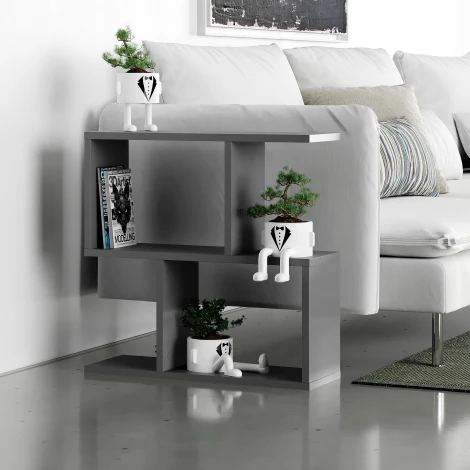 Стол приставной HOMEMANIA COFFEE TABLE (Темно-серый) LEVE