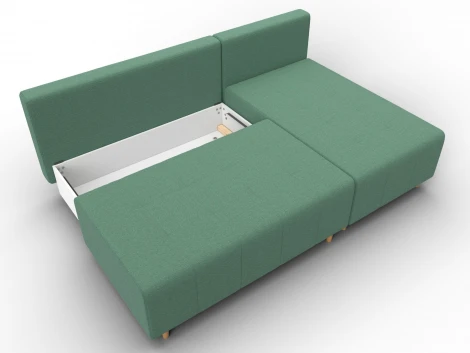 Диван угловой Лига-102 угол универсальный (ДСП,Брус,Фанера,Рогожка/Зеленый) Лига Диванов 134799