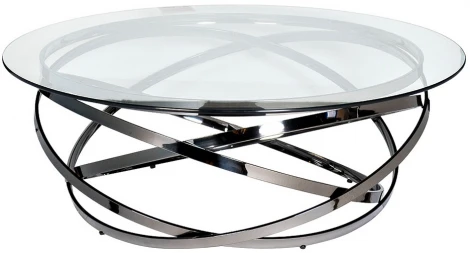 Журнальный стол Garda Decor GY-CT8402BL (Хром/Прозрачный)