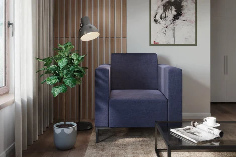 Кресло Arsko Ник синяя рогожка