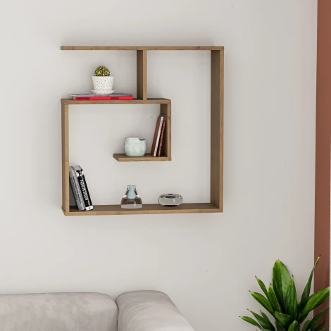 Полка Фигурная LABY SHELF (Дерево/Светло-коричневый) LEVE