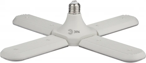 Фитолампа для растений светодиодная ЗРА FITO-36W-RB-E27-FOLD 4-х лепестковая красно-синего спектра 36 Вт ЭРА