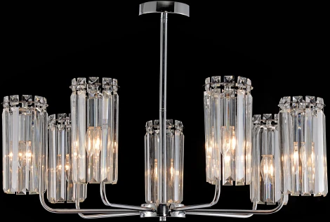 Потолочная люстра на штанге Rivoli Ifa 1063-307 7хЕ14 40 Вт хрусталь