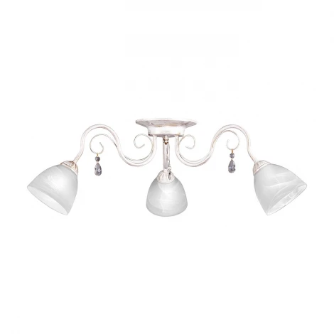 Люстра потолочная Day&Night, 3 плафона, белый с золотом и прозрачным