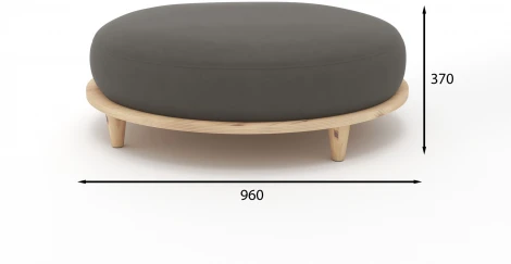 Пуф Arsko Сканди 4 каменный велюр