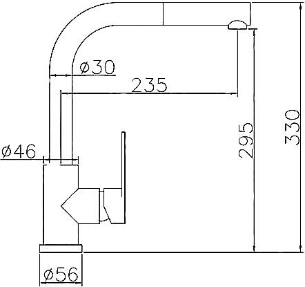 Смеситель Oulin OL-8607S для кухонной мойки