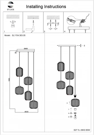 Подвесной светильник ST Luce Gran SL1154.303.05