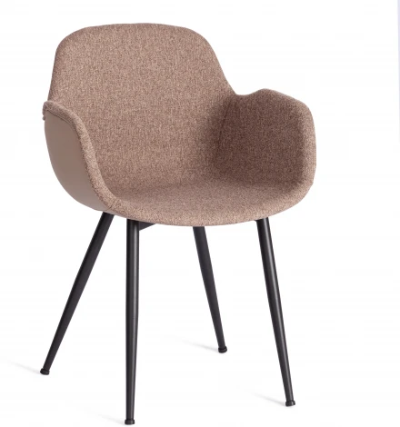 Обеденный стул Tetchair VALENTINO (Металл,Экокожа,Ткань/Коричневый,Черный )