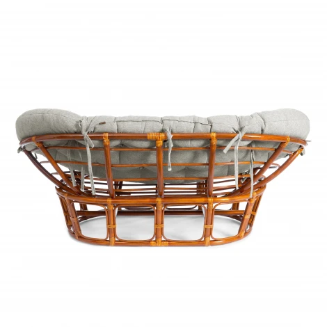 Диван MAMASAN/МАМАСАН 23/02 W /с подушкой/ 169х102х80см, коньячный, матрац 182х119см, ткань серо-бежевая 3м 16/2 Tetchair 25285