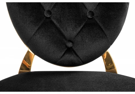 Стул Woodville Odda черный / золотой 11643