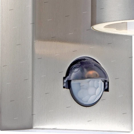 Светильник настенный уличный светодиодный с датчиком движения Globo Style, 2 лампы, никель с черным, белым и прозрачным