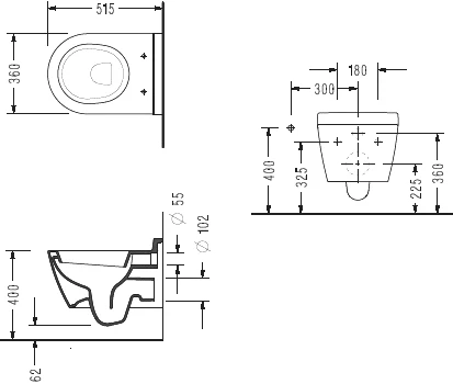 Унитаз подвесной Serel Smart SM25SL с микролифтом