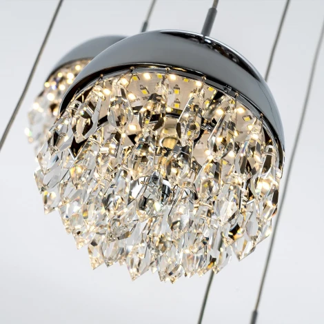 Подвесной светильник светодиодный хрустальный с регулировкой цветовой температуры Modelux MODELUX ML.2210.7 CR