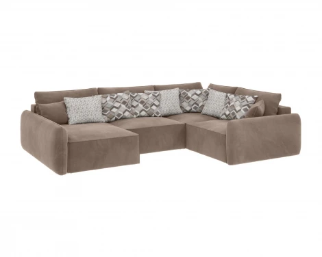 Диван угловой бежевый D1 Портленд AAA4157001 Premier 09