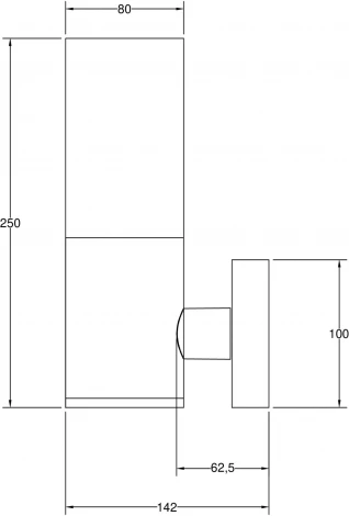 Настенный светильник уличный Maytoni Willis O418WL-01B (220V, IP54)
